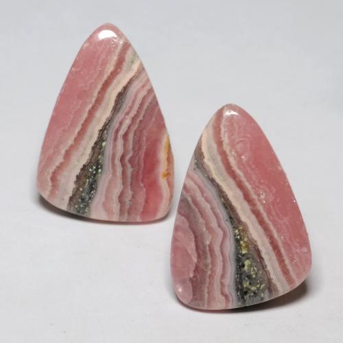 Gemas de rodocrosita multicolor natural de 18,29 ct, forma elegante, translúcido