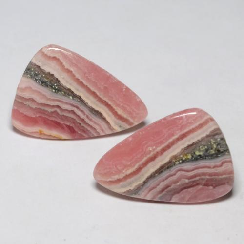 Gemas de rodocrosita multicolor natural de 18,29 ct, forma elegante, translúcido
