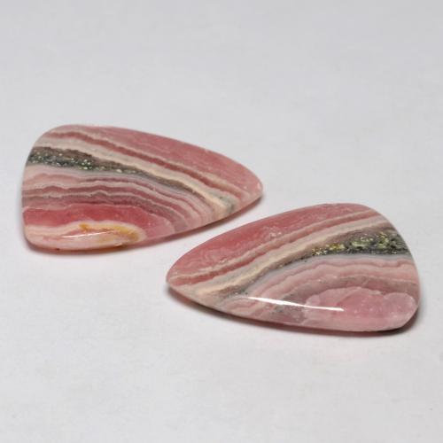 Gemas de rodocrosita multicolor natural de 18,29 ct, forma elegante, translúcido
