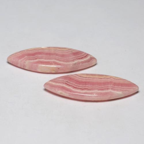 Gemas de Rodocrosita Multicolor natural de 19.61 ct, Marquesa, Translúcido