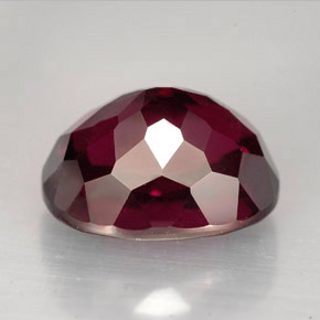 Granate rodolita rojo natural de 11,53 ct, corte óvalo, VVS-VS