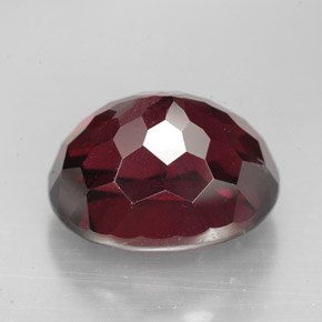 Granate rodolita rojo natural de 11,48 ct, corte óvalo, VVS-VS