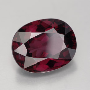 Granate rodolita rojo natural de 8,35 ct, corte óvalo, VS