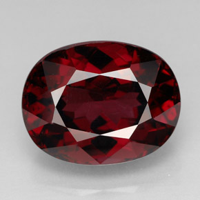 Granate rodolita rojo natural de 11,54 ct, corte óvalo, VVS-VS