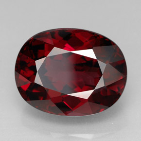 Granate rodolita rojo natural de 11,54 ct, corte óvalo, VVS-VS