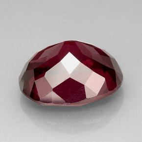 Granate rodolita rojo natural de 7,84 ct, corte óvalo, VS