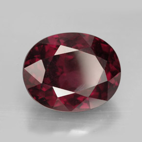 Granate rodolita rojo natural de 13,17 ct, corte óvalo, VS