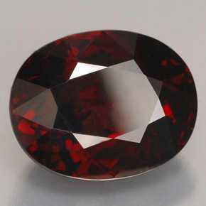 Granate rodolita rojo natural de 12,25 ct, corte óvalo, VVS-VS