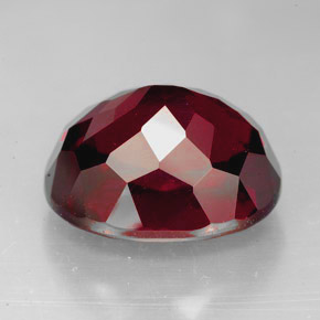 Granate rodolita rojo natural de 10,73 ct, corte óvalo, VS-SI