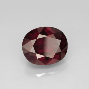 Granate rodolita rojo natural de 6,85 ct, corte óvalo, VS