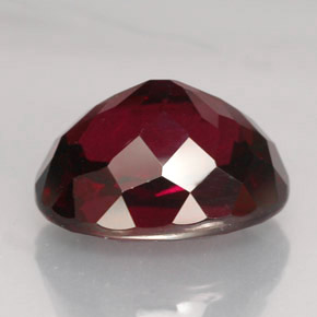 Granate rodolita rojo natural de 9,79 ct, corte óvalo, VS-SI