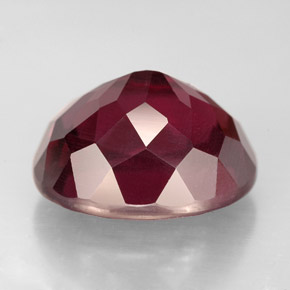Granate rodolita rojo natural de 10,37 ct, corte óvalo, VS