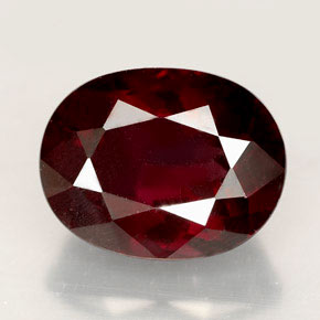 Granate rodolita rojo natural de 6,97 ct, corte óvalo, VS