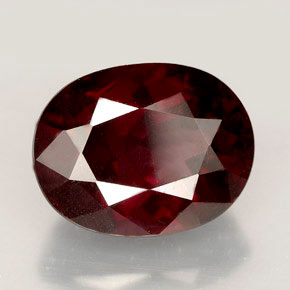 Granate rodolita rojo natural de 6,97 ct, corte óvalo, VS