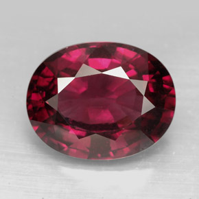Granate rodolita rojo natural de 13,49 ct, corte óvalo, VS