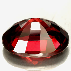 Granate rodolita rojo natural de 5,71 ct, corte óvalo, VVS