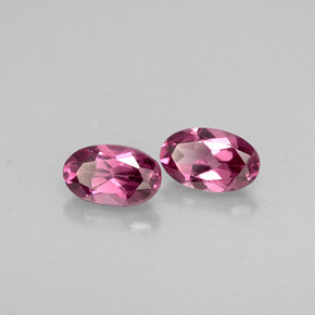 Gemas de granate rodolita rosa natural de  ct, corte óvalo, VVS-VS