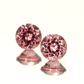 Gemas de granate rodolita rosa natural de  ct, corte redondo, VVS-VS