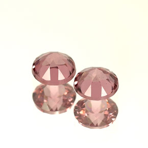 Gemas de granate rodolita rosa natural de  ct, corte redondo, VVS-VS