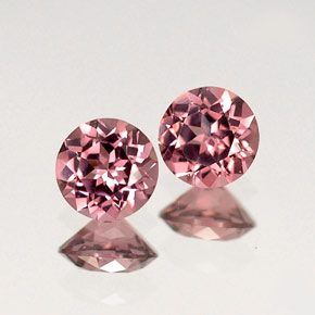 Gemas de granate rodolita rosa natural de  ct, corte redondo, VVS-VS