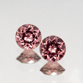 Gemas de granate rodolita rosa natural de  ct, corte redondo, VVS-VS