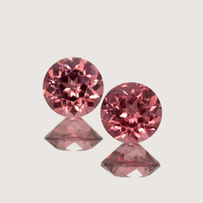 Gemas de granate rodolita rosa natural de  ct, corte redondo, VVS-VS
