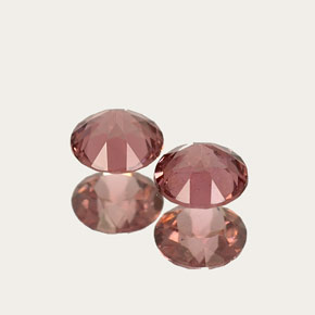 Gemas de granate rodolita rosa natural de  ct, corte redondo, VVS-VS