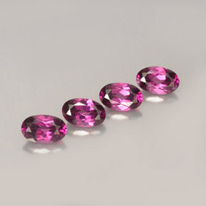 Gemas de granate rodolita rosa natural de  ct, corte óvalo, VVS-VS