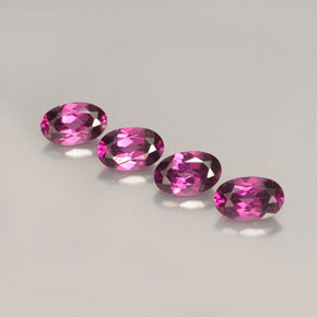 Gemas de granate rodolita rosa natural de  ct, corte óvalo, VVS-VS
