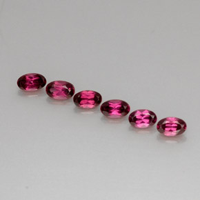 Gemas de granate rodolita rojo natural de  ct, corte óvalo, VS