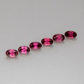 Gemas de granate rodolita rojo natural de  ct, corte óvalo, VS