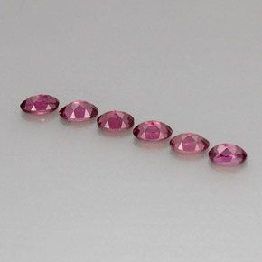 Gemas de granate rodolita rojo natural de  ct, corte óvalo, VS