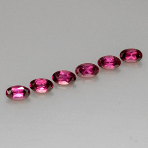 Gemas de granate rodolita rojo natural de  ct, corte óvalo, VVS-VS