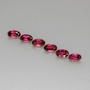 Gemas de granate rodolita rojo natural de  ct, corte óvalo, VVS-VS