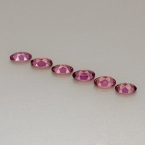 Gemas de granate rodolita rojo natural de  ct, corte óvalo, VVS-VS