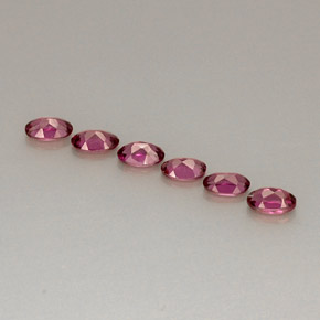 Gemas de granate rodolita rojo natural de  ct, corte óvalo, VVS-VS
