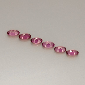 Gemas de granate rodolita rojo natural de  ct, corte óvalo, VVS-VS