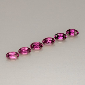 Gemas de granate rodolita rojo natural de  ct, corte óvalo, VVS-VS