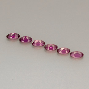 Gemas de granate rodolita rojo natural de  ct, corte óvalo, VVS-VS