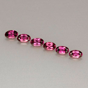 Gemas de granate rodolita rojo natural de  ct, corte óvalo, VVS-VS