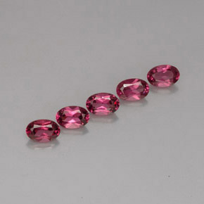Gemas de granate rodolita violeta natural de  ct, corte óvalo, VVS-VS