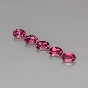 Gemas de Granate rodolita Púrpura rosado natural de  ct, Corte Óvalo, VVS-VS