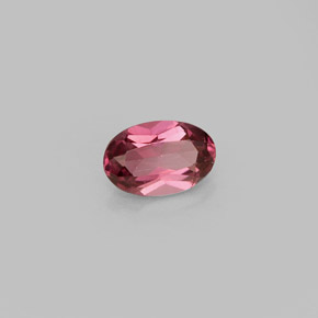Granate rodolita rojo natural de 0,60 ct, corte óvalo, VVS-VS