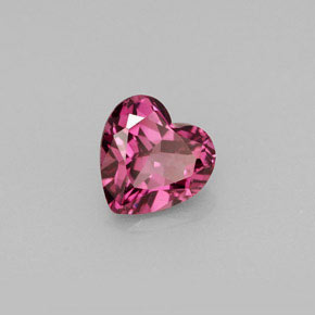 Granate rodolita rosa natural de 1,50 ct, forma de corazón, VVS-VS