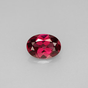 Granate rodolita Rojo frambuesa natural de 0.90 ct, Corte Óvalo, VVS-VS