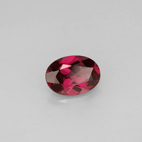 Granate rodolita Rojo frambuesa natural de 0.90 ct, Corte Óvalo, VVS-VS