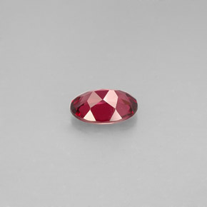 Granate rodolita rojo natural de 0,79 ct, corte óvalo, VS