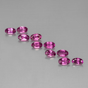 Gemas de granate rodolita violeta natural de  ct, corte óvalo, VS