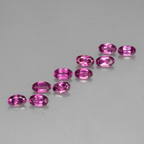 Gemas de granate rodolita violeta natural de  ct, corte óvalo, VS
