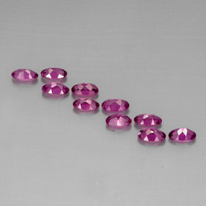 Gemas de granate rodolita violeta natural de  ct, corte óvalo, VS